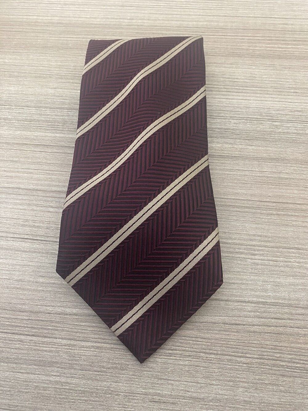 Pavone Men’s Formal Necktie Burgundy Multicolor Neck Tie 100% Silk Made in Italy